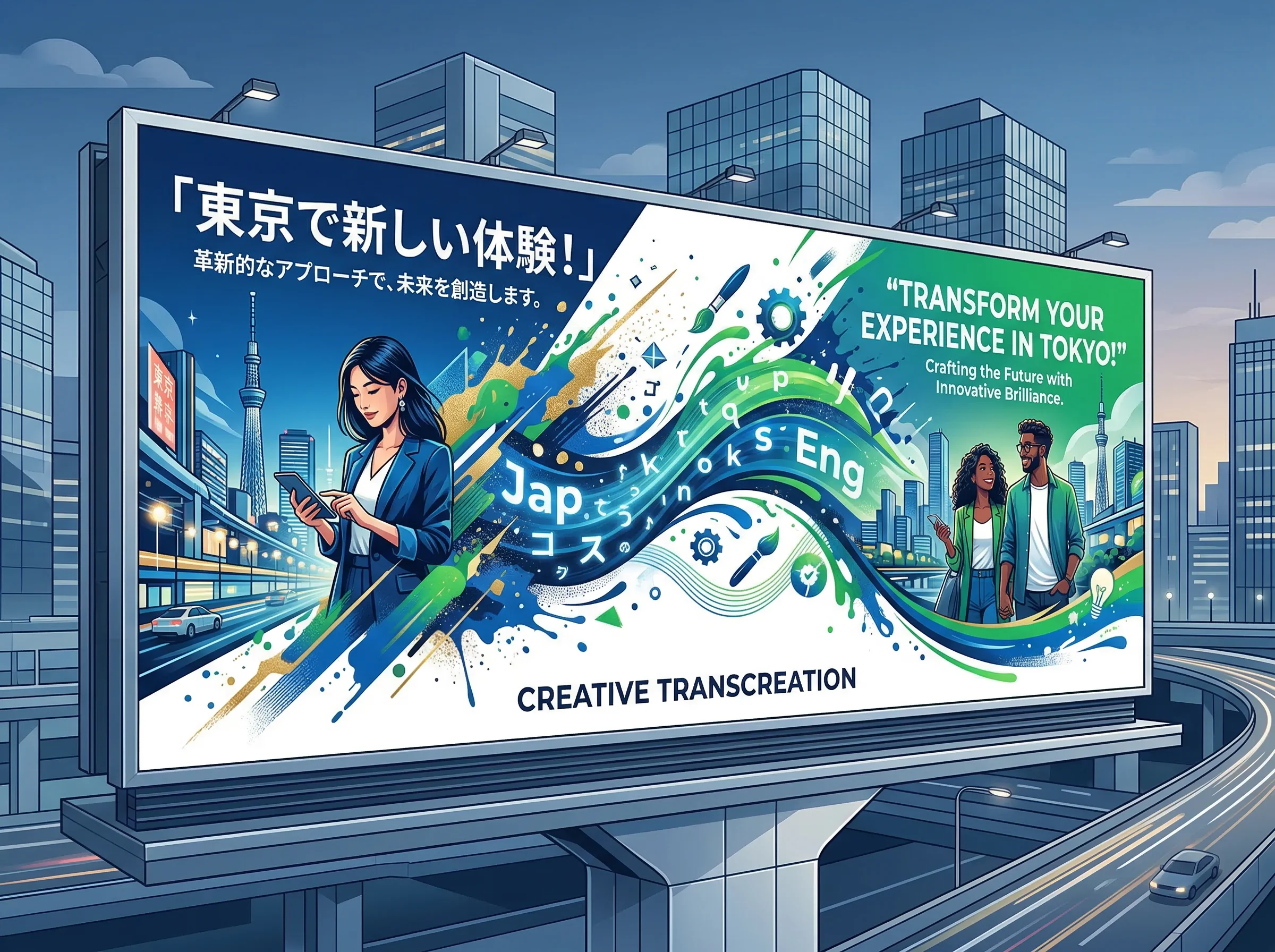 Creative transcreation services for marketing and advertising campaigns